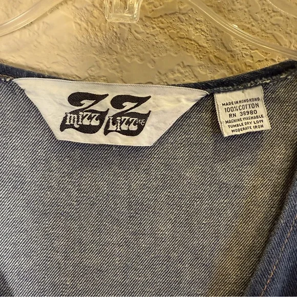 Mizz Lizz Vintage Women’s Chic Denim Culotte Jumpsuit w by sz 7/8 - Picture 8 of 13